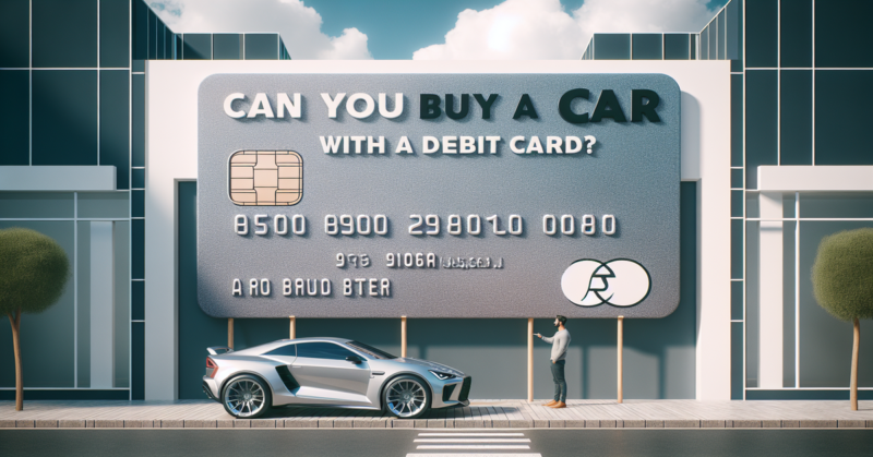 Can You Buy a Car With a Debit Card