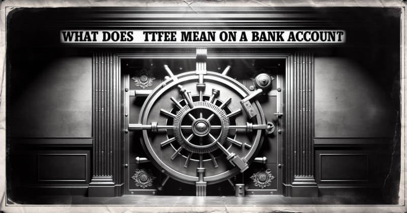 What Does Ttee Mean on a Bank Account