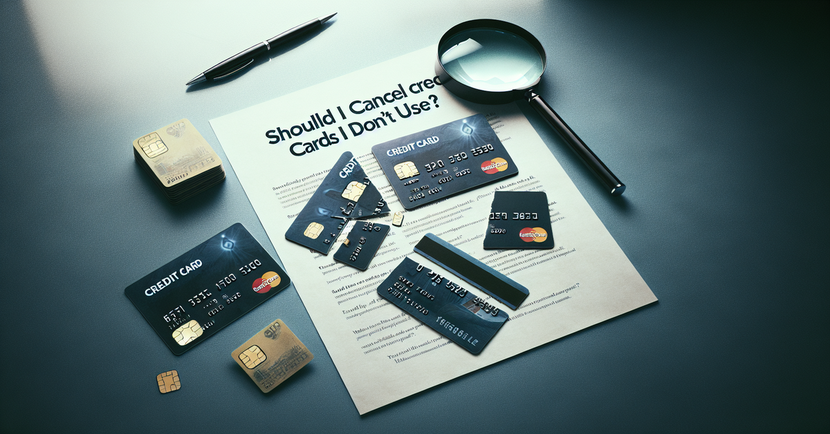 Should I Cancel Credit Cards I Don't Use