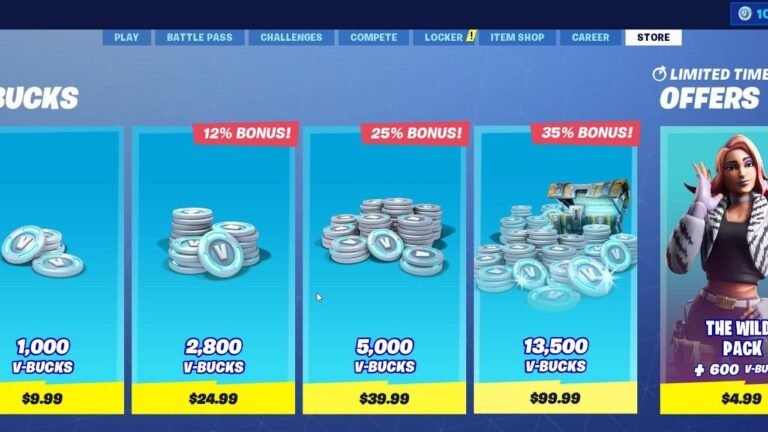 Puis-je acheter des V-Bucks avec une carte-cadeau Visa ?