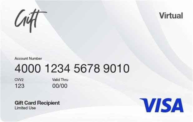 ¿Se puede usar una tarjeta de regalo Visa virtual en tiendas?