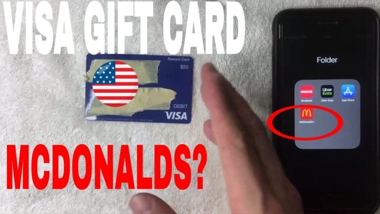¿Puedes usar una tarjeta de regalo Visa en McDonald's?