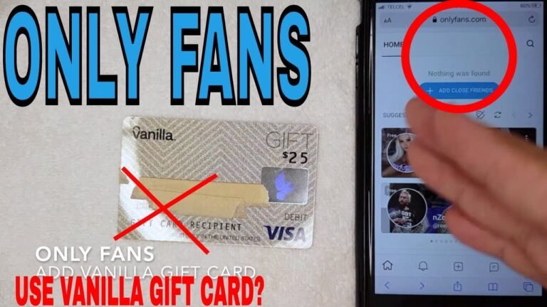 Can You Use Visa Gift Card on Onlyfans