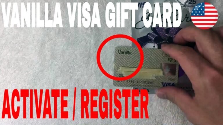 ¿Cómo registro una tarjeta de regalo Visa Vanilla?