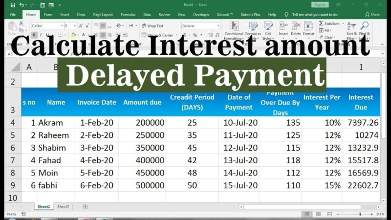 How Do You Calculate Interest on a Late Payment