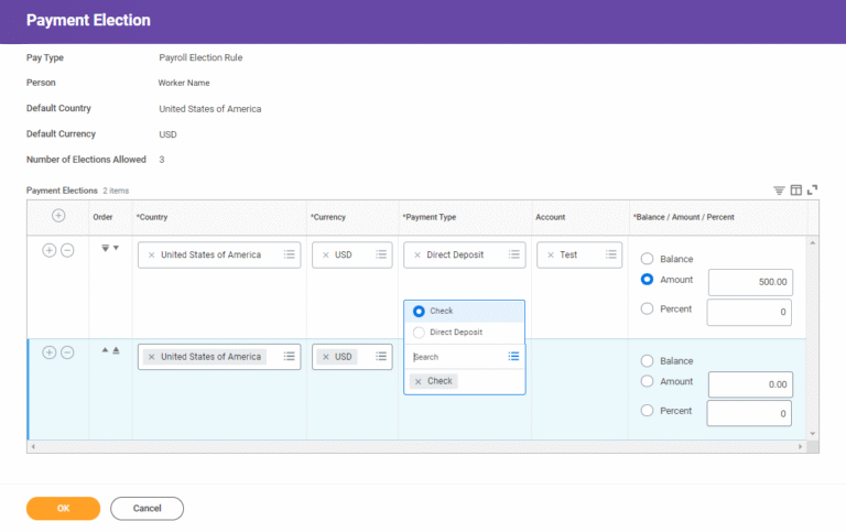 Comment modifier le mode de paiement sur l'application Workday