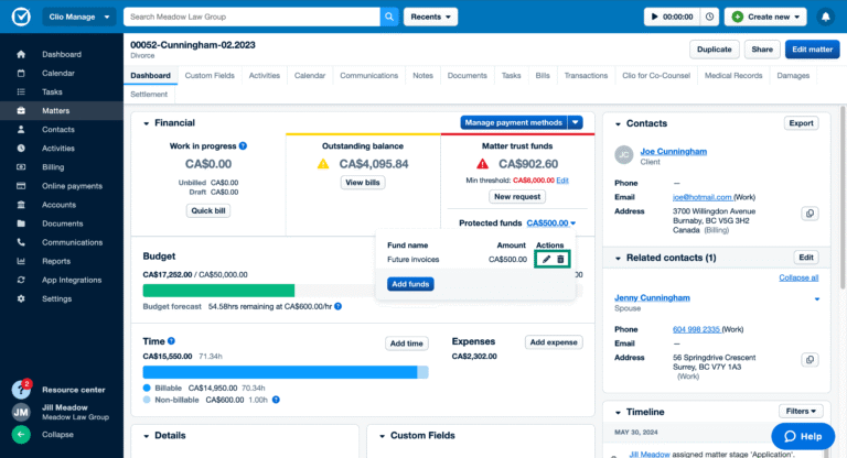 How to Edit Date on Direct Payment Clio Payments