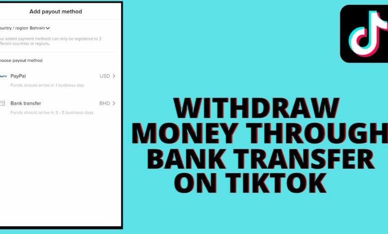 How to Transfer Money from Tiktok to Bank Account