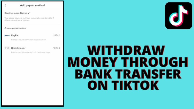 How to Transfer Money from Tiktok to Bank Account