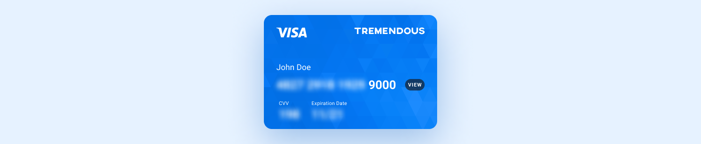 How to Use Tremendous Virtual Visa Card