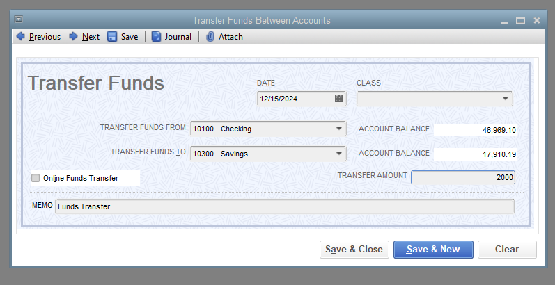 Transfer Money from Personal Account to Business Account