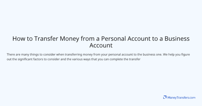 Transfer Money from Personal to Business Account