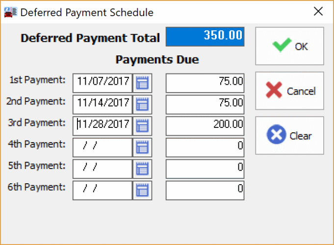What is a Deferred down Payment