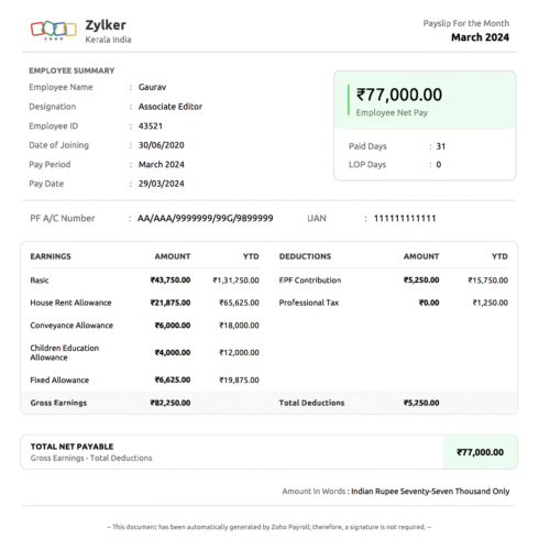 What is Payment Slip
