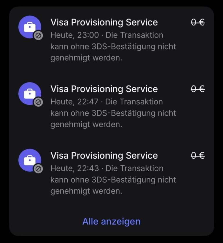 Was ist der Visa Provisioning Service auf meiner Kreditkarte?