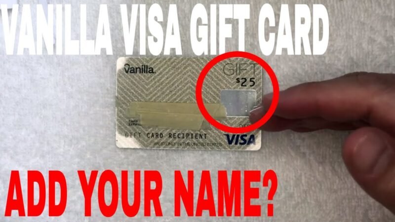 What Name to Put for Visa Gift Card