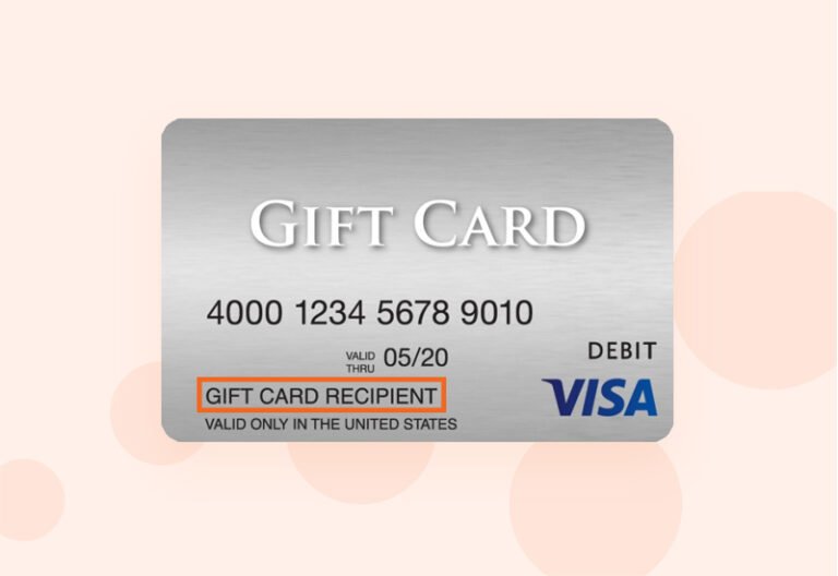Quel nom mettre sur la carte-cadeau Visa ?