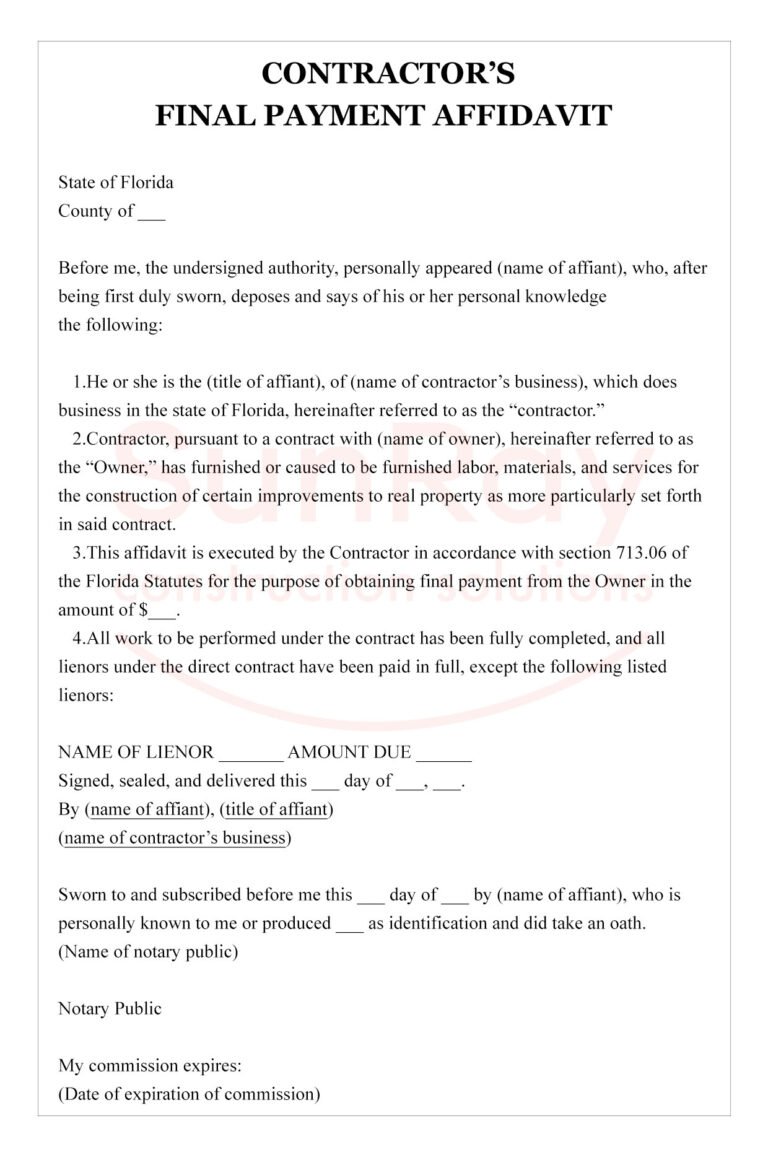 When to Make Final Payment to Contractor