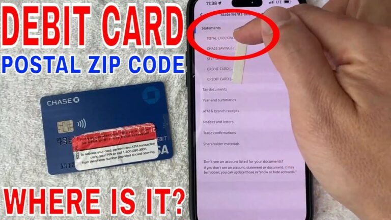 Where is the Zip Code on a Visa Debit Card