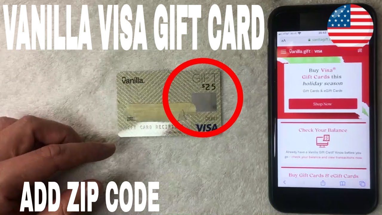 Where'S the Zip Code on a Visa Gift Card