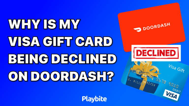 ¿Por qué mi tarjeta de regalo Visa está siendo rechazada en DoorDash?