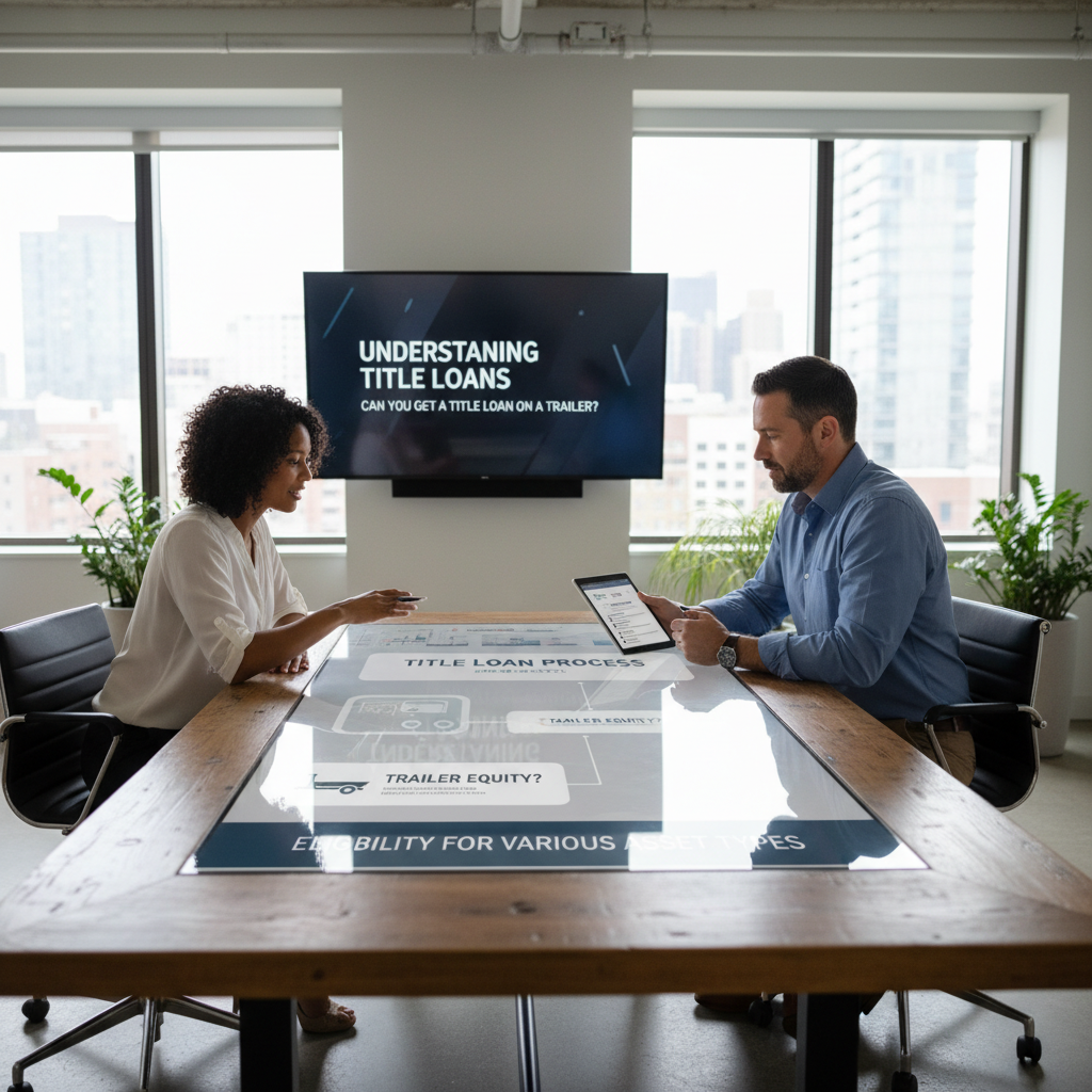 Understanding Title Loans Understanding Title Loans - can you get a title loan on a trailer